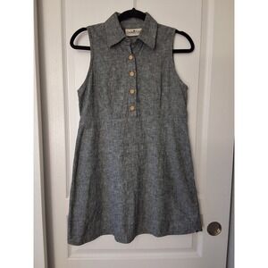 Goddess Gear S Sleeveless Shirt‎ Dress Fit Flare Linen Sustainable Academia Mini